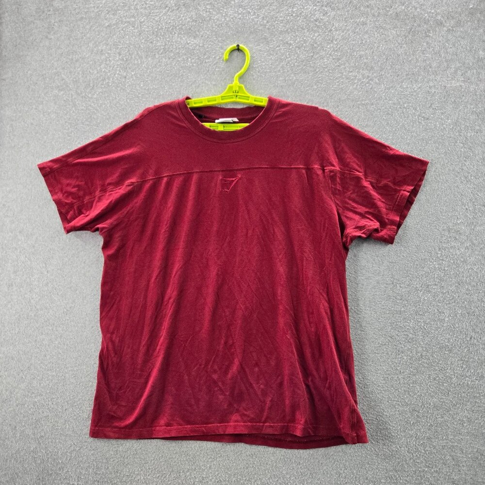 Gymshark Men Shirt L Red Activewear‎ Short Sleeve